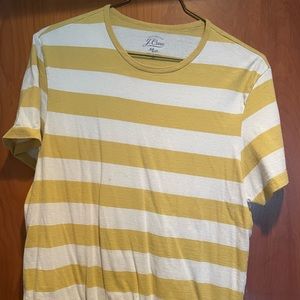 Men’s beachy yellow striped t shirt. Retro look like The Beach Boys, from J Crew